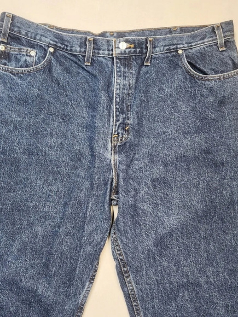 Vtg Faded Glory Jeans Mens 42x32 Made In USA 90s Acid Wash Relaxed Denim Grunge - Picture 4 of 10